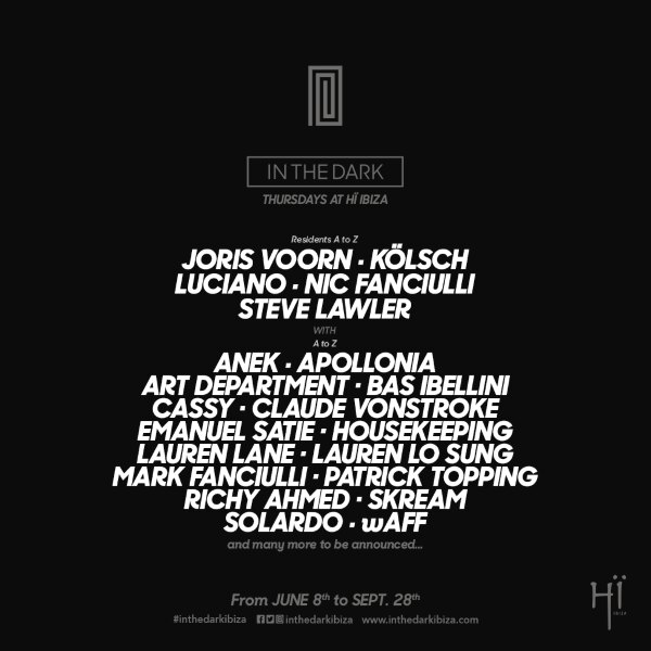 Hï Ibiza announces season line-up for In The Dark