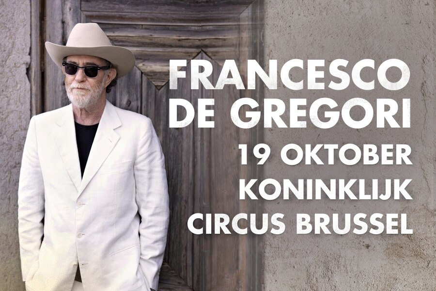 Francesco De Gregori op 19 oktober in het Koninklijk Circus