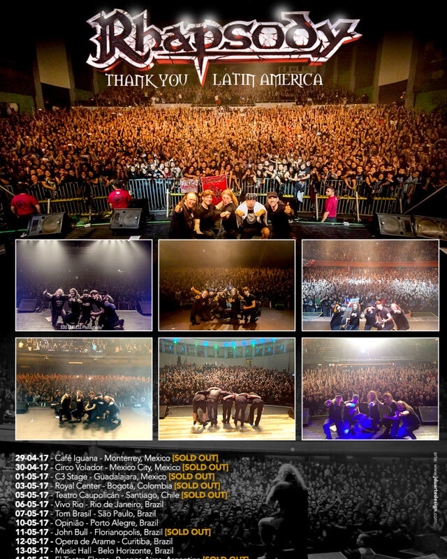 Rhapsody launch Latin America »20th Anniversary Farewell Tour« after movie!