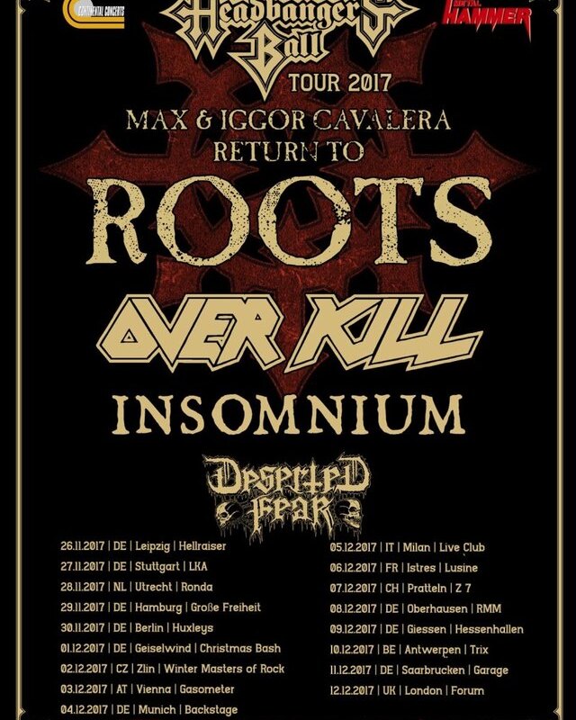 Overkill more dates added to "MTV Headbangers Ball" Tour 2017!