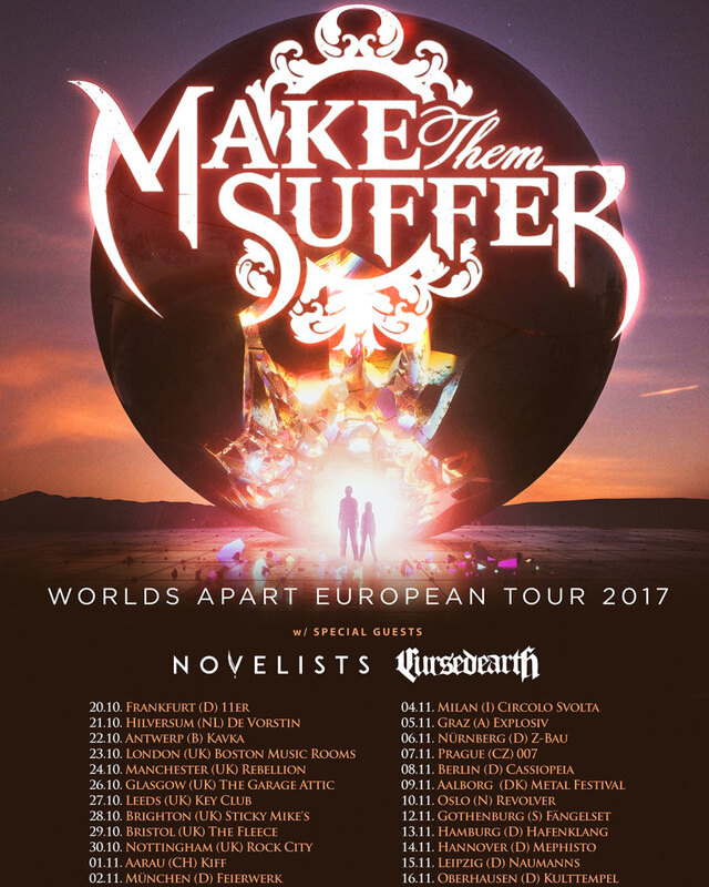 Novelists to support Make Them Suffer on European tour