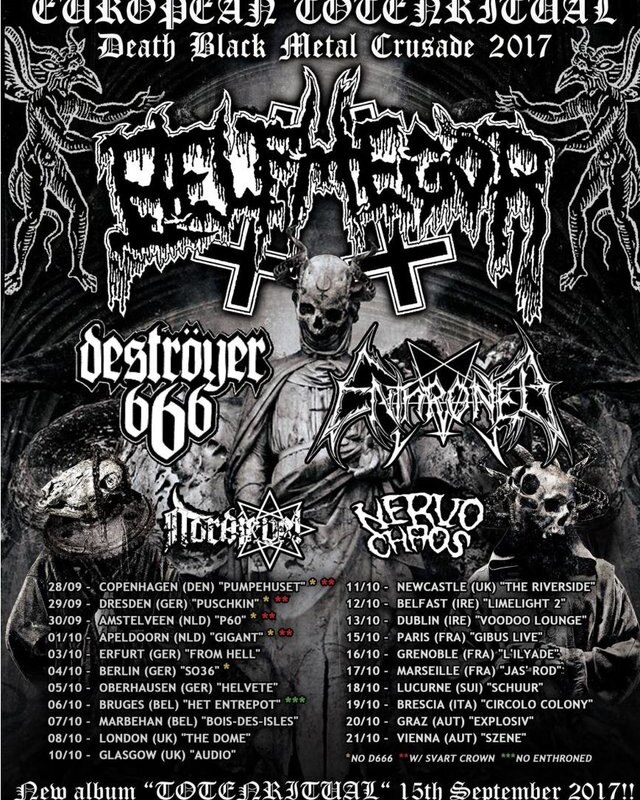 Belphegor reveal remaining dates for the "Totenritual" crusade 2017