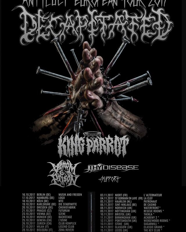 Decapitated announce European headline run for October/November 2017!