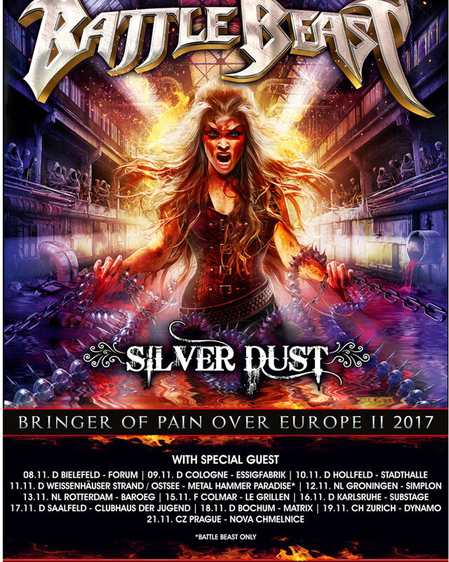 Battle Beast announce SILVER DUST as support act for November shows!