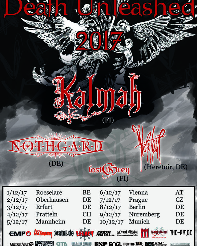 Nothgard on tour with Kalmah, Lost in Grey & Heretoir