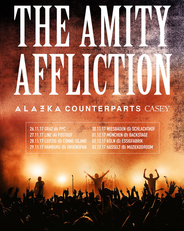 Alazka announce to support The Amity Affliction on tour