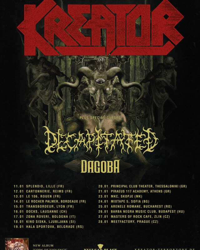 Kreator announce Gods Of Violence European Tour 2018