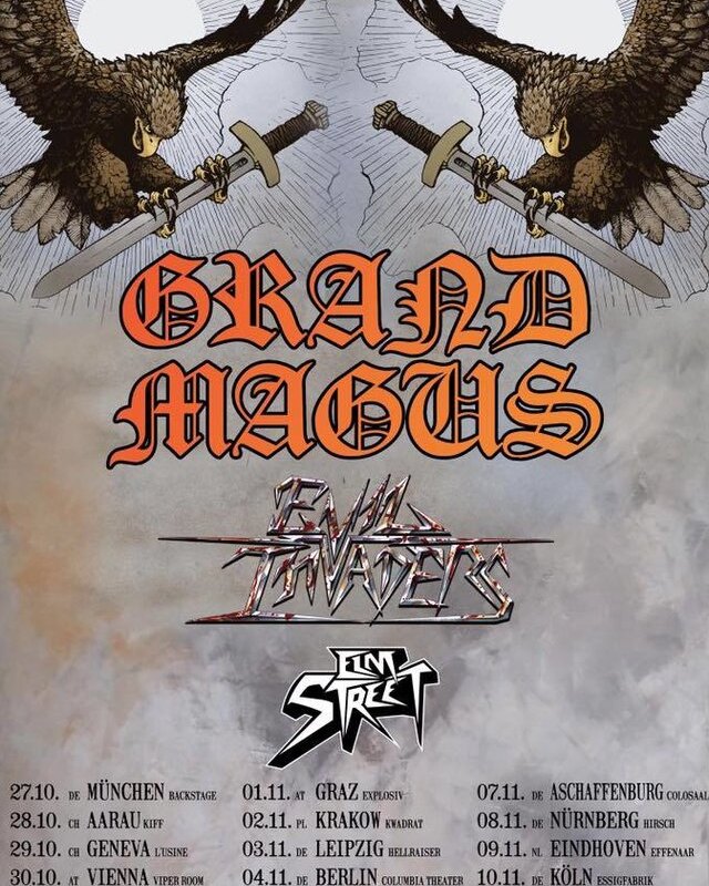 Grand Magus announce Evil Invaders and Elm Street as support acts!