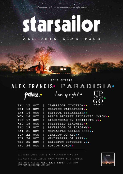 Starsailor announce support acts for UK headline tour