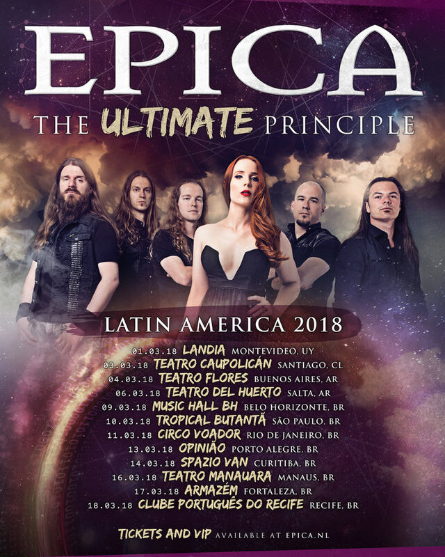 Epica announces »The Ultimate Principle Latin America Tour 2018«!