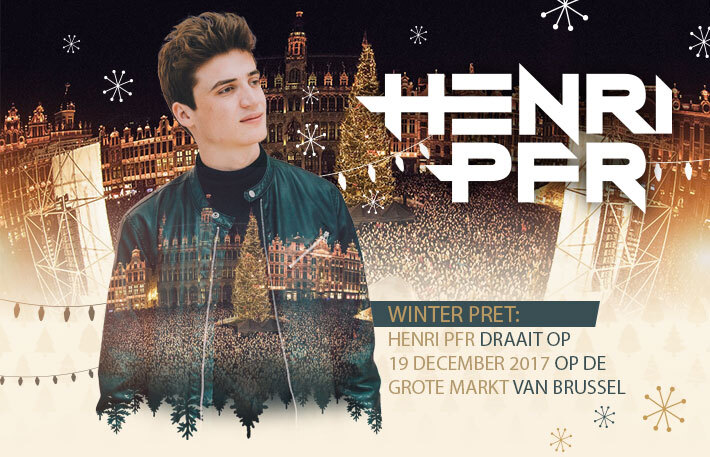 Henri PFR draait op 19 december op de Grote Markt van Brussel