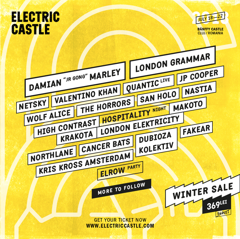 Damian Marley, London Grammar, Netsky en meer naar Electric Castle 2018