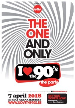 Wie koopt het 250.000ste ticket en gaat ‘levenslang’, gratis naar I love the 90’s?