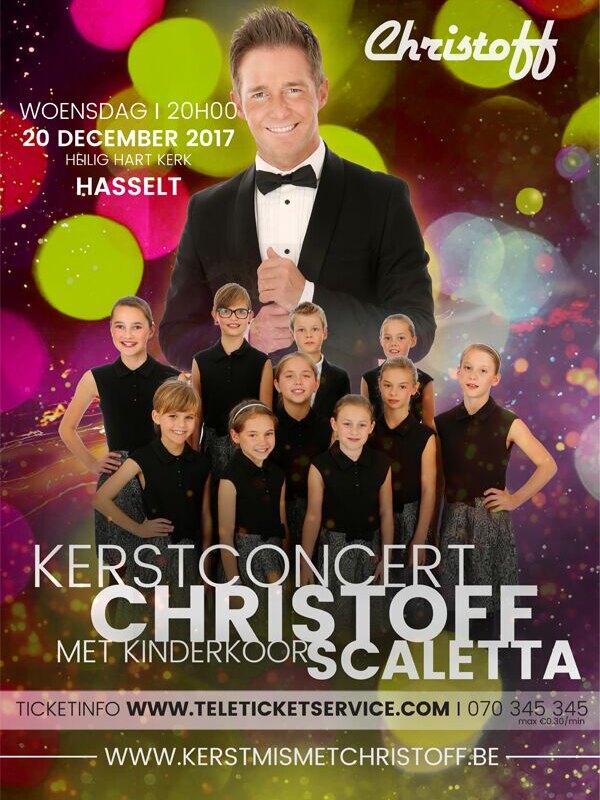 Christoff viert Kerstmis in Lommel en Hasselt, samen met kinderkoor Scaletta