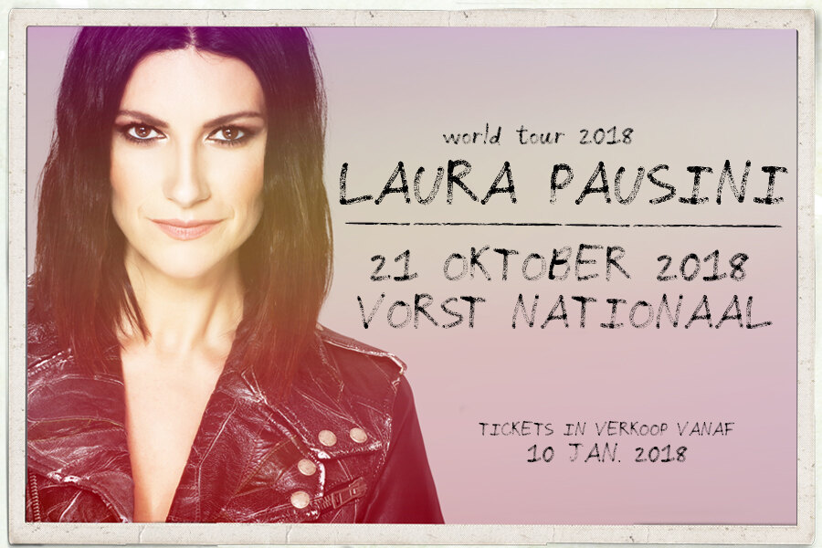 Laura Pausini op 21 Oktober 2018 in Vorst Nationaal