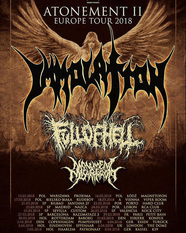 Immolation announce part II of the "Atonement" European tour!