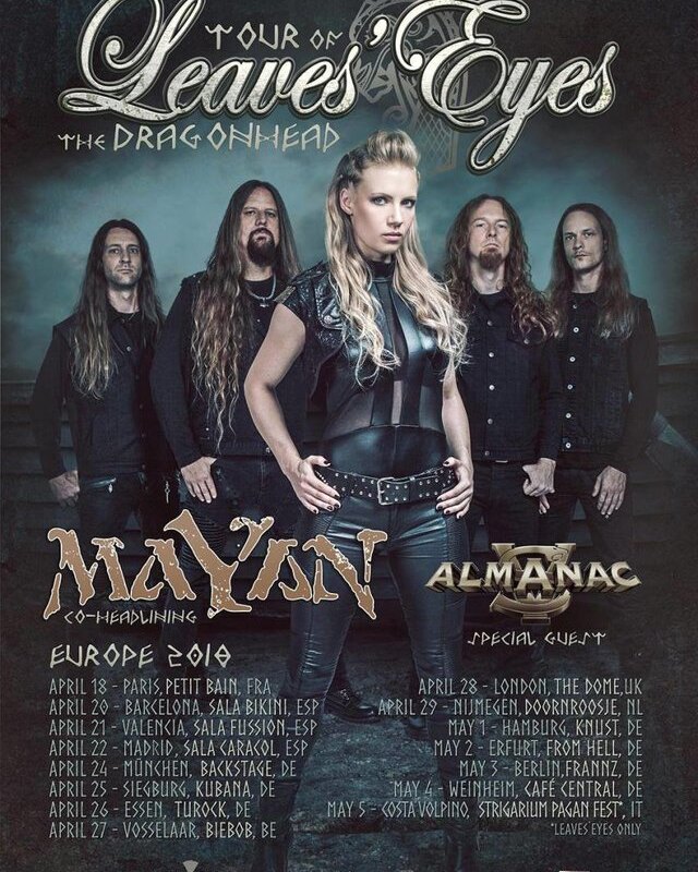 MaYaN + Almanac to tour Europe with Leaves' Eyes