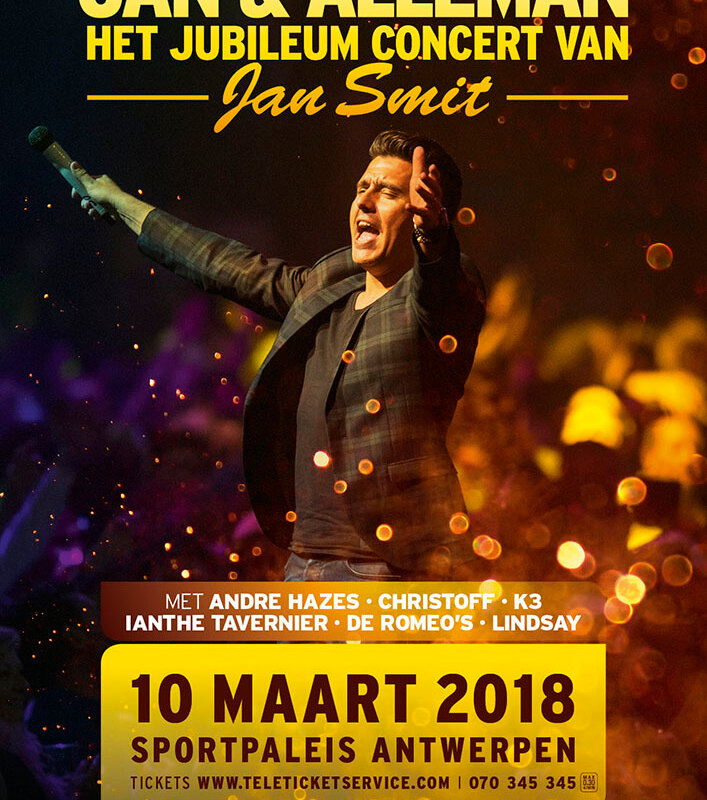  Het loopt storm voor jubileumconcert Jan Smit in Antwerps Sportpaleis!