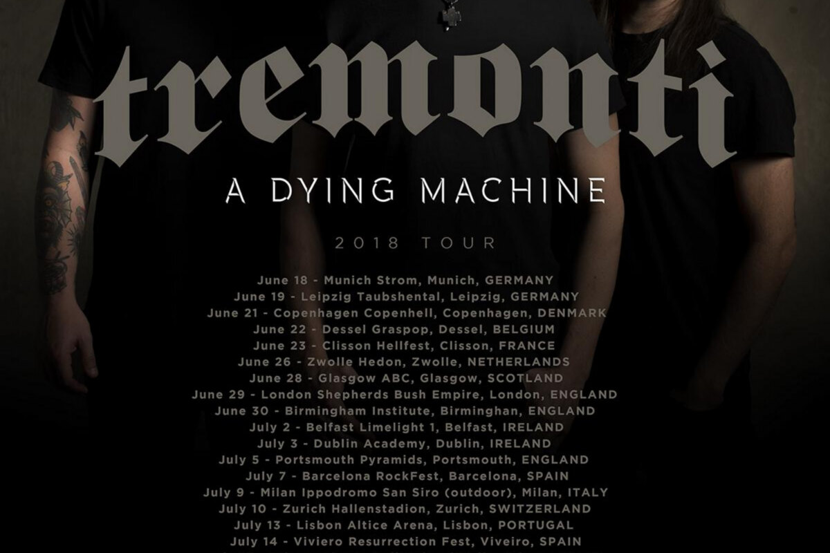 Tremonti Announces UK & European Summer Tour Dates!