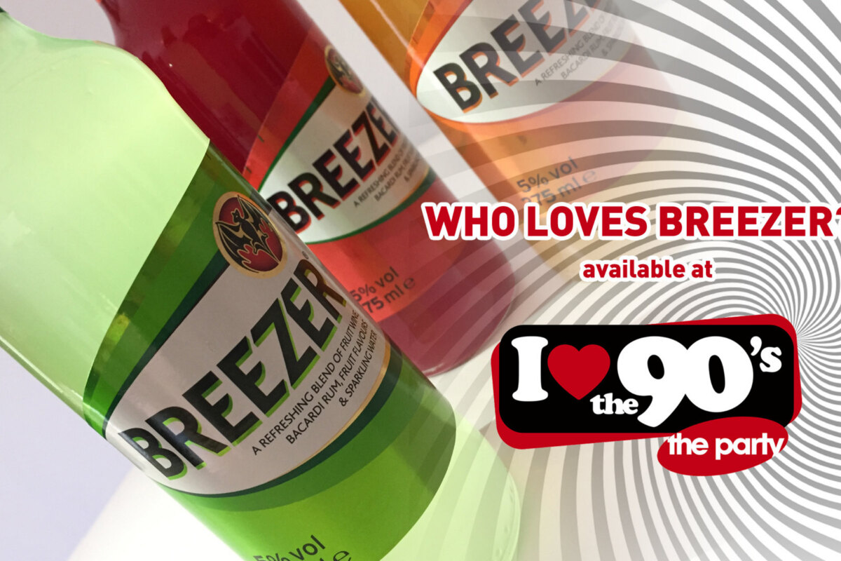 Populaire Breezers doen een comeback op  I love the 90’s!