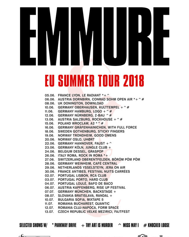 Emmure announce European summer tour!