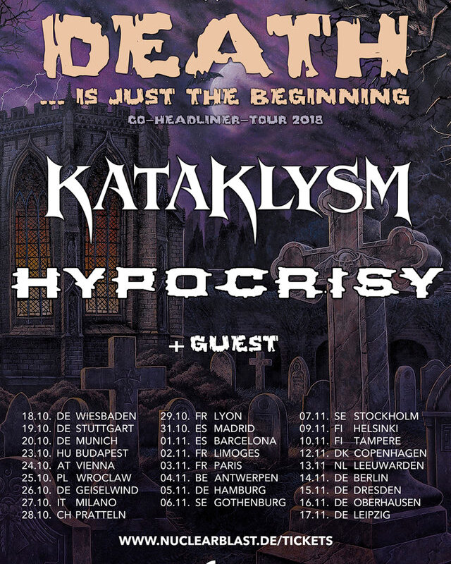 Kataklysm + Hypocrisy - announce "Death...Is Just The Beginning" European tour!