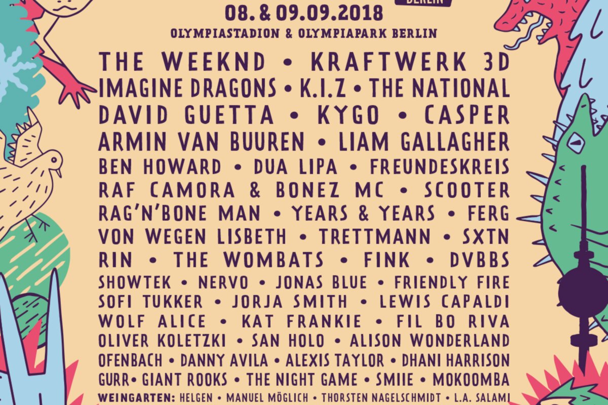 Line-up Lollapalooza Berlin compleet en festivalplattegrond bekend
