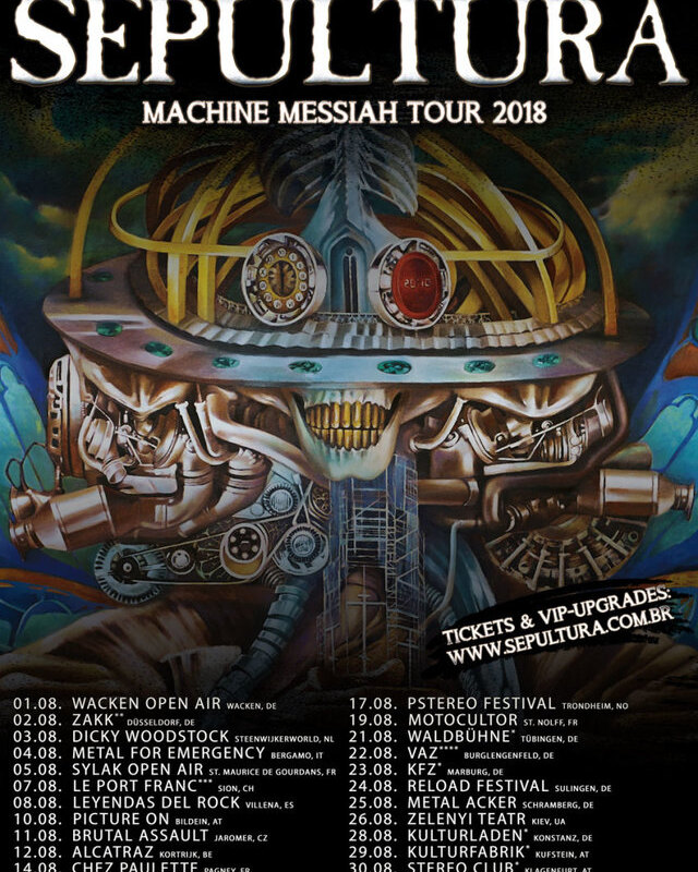 Sepultura announce »Machine Messiah Summer Tour« throughout Europe!