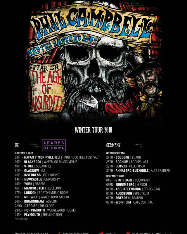 Phil Campbell And The Bastard Sons announce UK/German headline tour!