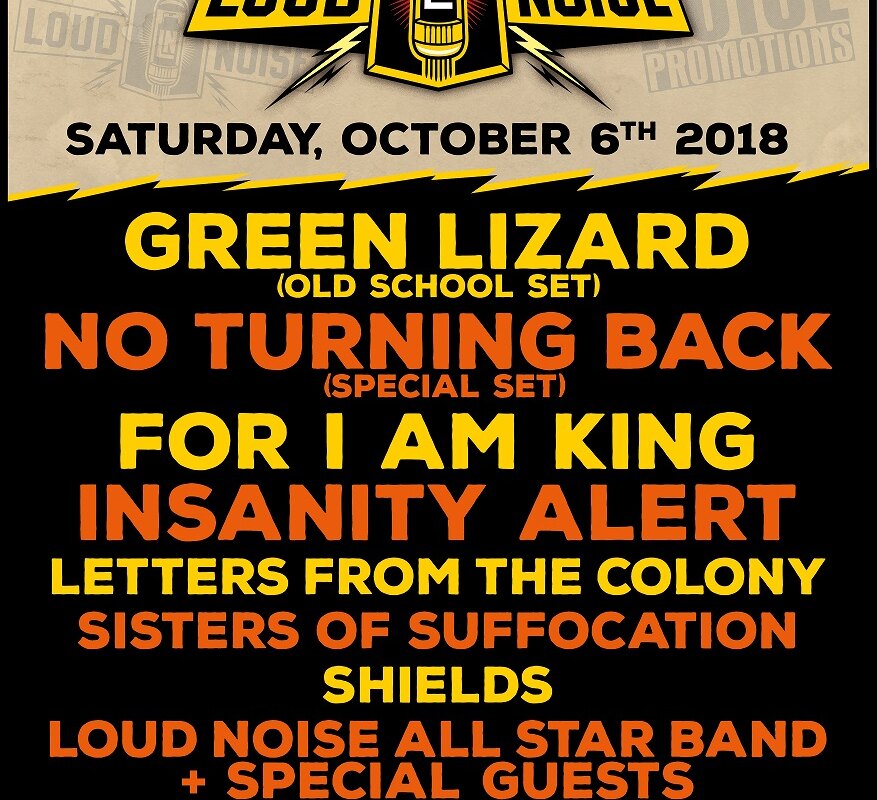 Eerste namen 20 jaar Loud Noise: Green Lizard, No Turning Back, Sisters Of Suffocation en meer!