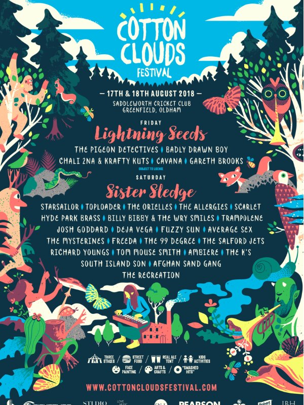 Cotton clouds festival Expands Into Two-Day Extravaganza ft. The Lightning Seeds, Badly Drawn Boy and more