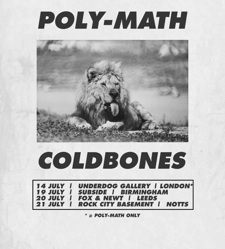 Poly Math  Announce July 2018 UK Tour w/ Coldbones