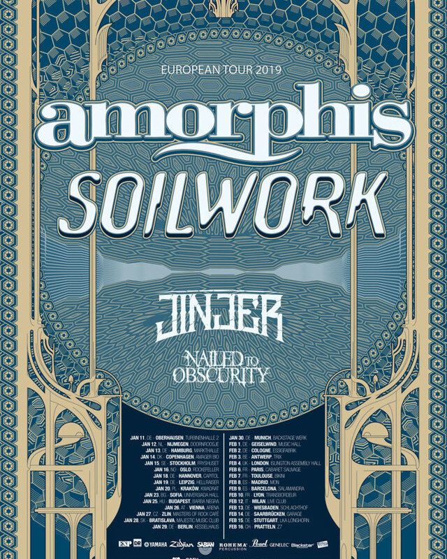 Amorphis + Soilwork- announce 2019 co-headline tour with JINJER and NTO!