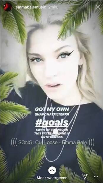 Emma Bale stelt Snapchat lens voor