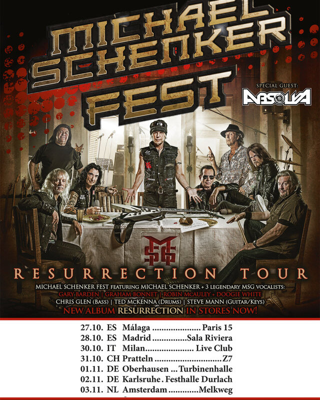 Michael Schenker Fest announce ABSOLVA as support act for European tour!
