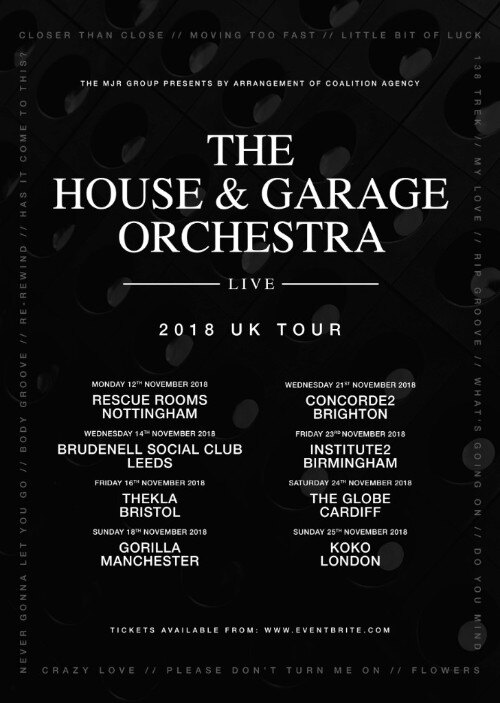 The House & Garage Orchestra announce November UK tour
