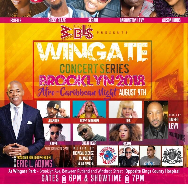  Estelle will be performing at the 2018 Wingate Concert Series