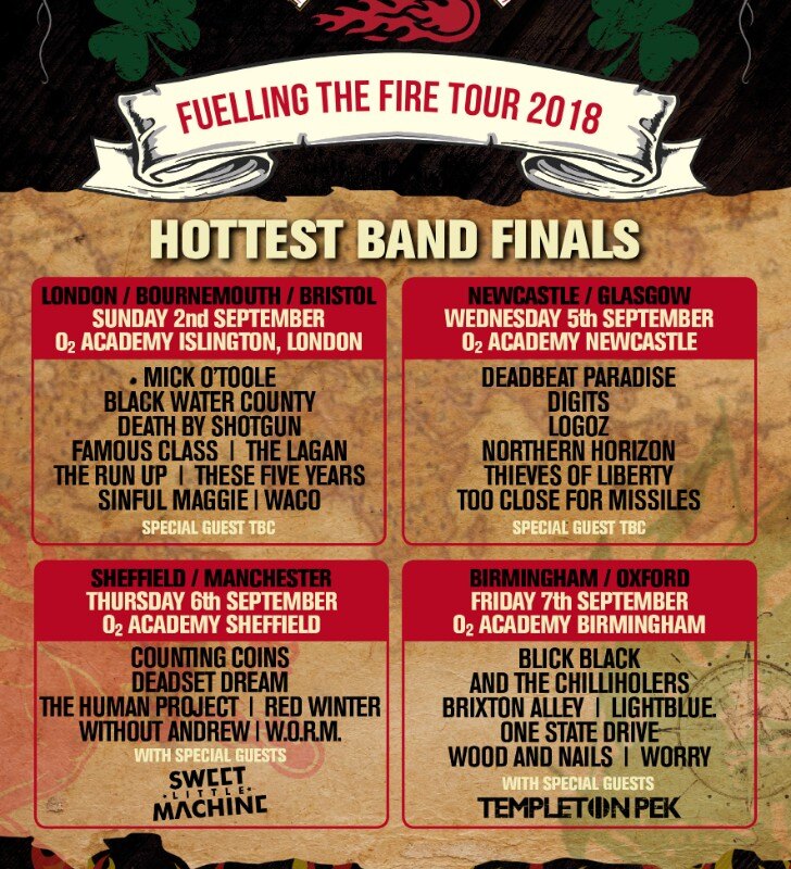 Fireball's Hottest Band 2019 Regional Heats Announced