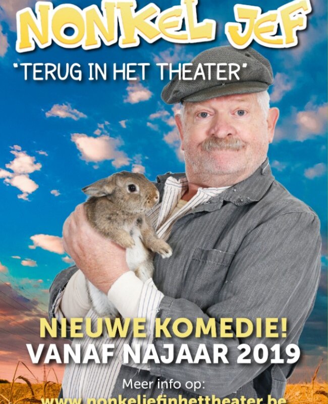 Theatertainment kondigt derde theaterversie aan van de succesvolle komische serie Nonkel Jef