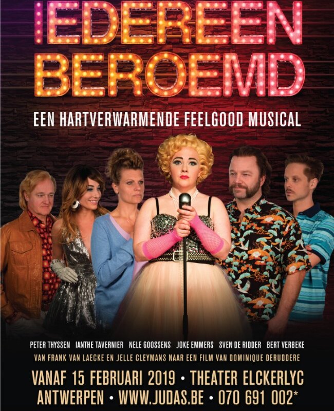 Judas TheaterProducties onthult namen volledige cast musical Iedereen Beroemd