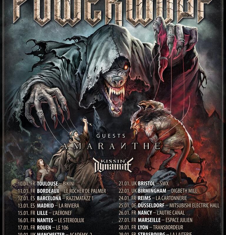 Powerwolf  touring Europe starting October 