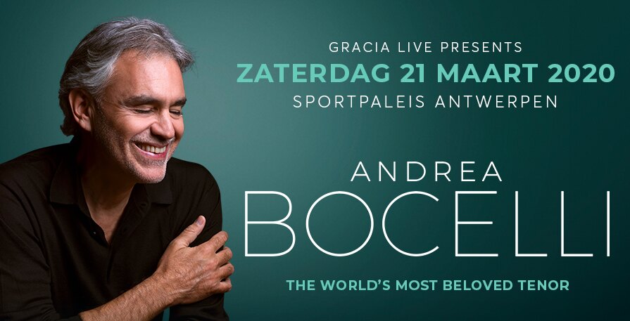 Andrea Bocelli keert terug naar het Sportpaleis op 21 maart 2020