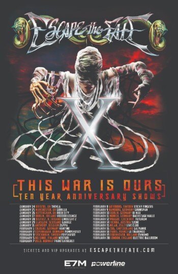 Escape The Fate announce 'This War Is Ours' 10th anniversary tour