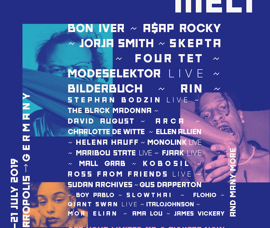 Bon Iver, Jorja Smith, A$AP Rocky, Skepta en Four Tet naar Melt Festival 2019