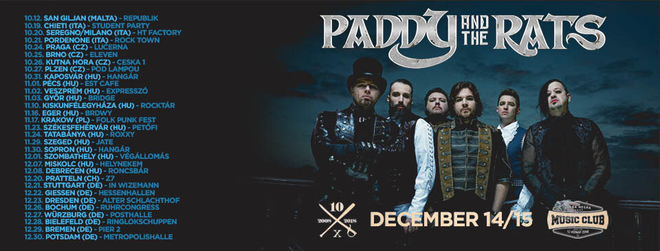 Paddy And The Rats Release New Song Celebrating The Band’s 10-Year Anniversary!
