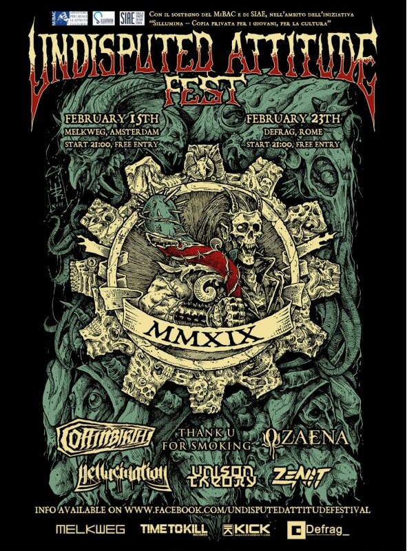Undisputed Attitude Festival  2019: Kick Agency and Time to Kill Records launch free entry showcases in Amsterdam and Rome