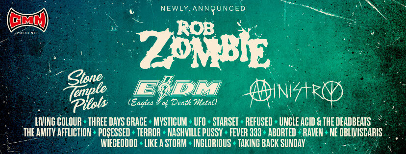 Rob Zombie, Stone Temple Pilots, Eagles Of Death Metal en Ministry toegevoegd aan de line-up van Graspop