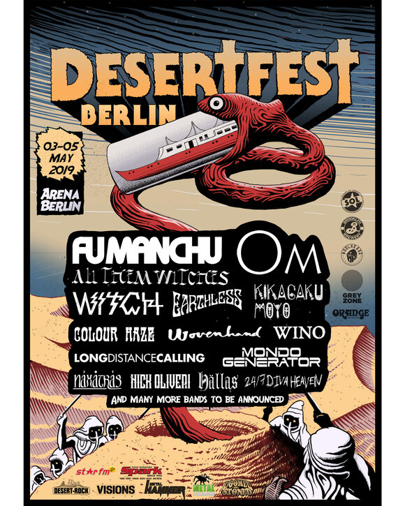 Desertfest Berlijn announce Fu Manchu, The Devil And The Almighty Blues, Zig Zags + Swedish Death Can 