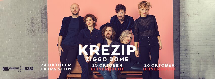 Krezip kondigt derde show in Ziggo Dome aan 