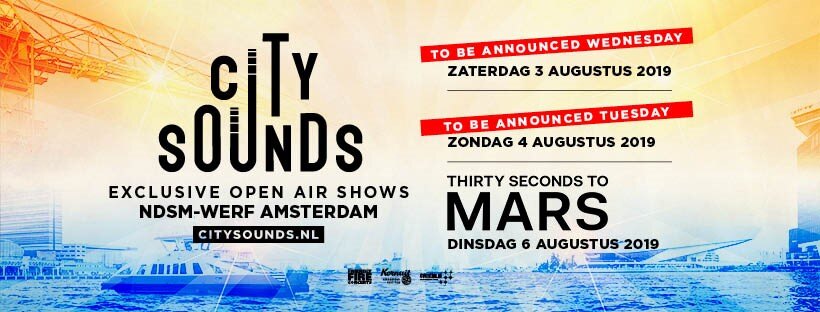 Concertreeks City Sounds presenteert Thirty Seconds To Mars